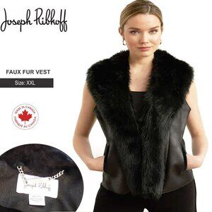 JOSEPH RIBKOFF FAUX FUR VEST